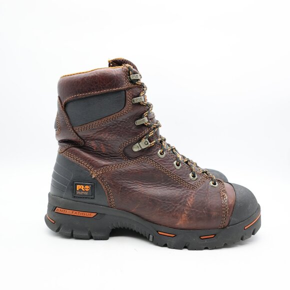 Timberland PRO Anti-Fatigue Ednurance 8 Men’s 7.5 W Steel Toe Work Boots Brown - Picture 1 of 13